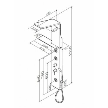 Душевая панель Am.Pm Joy W85P-2-136AW