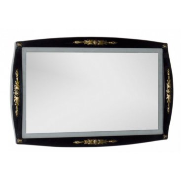 Зеркало Aquanet Виктория 120 черный глянец/золото