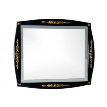 Зеркало Aquanet Виктория 90 черный глянец/золото