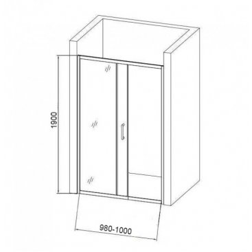 Душевая дверь Aquanet SD-1000A 100 см