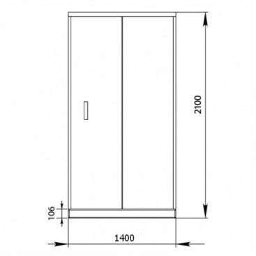 Душевая дверь Aquanet Alfa NAA6121 140 см