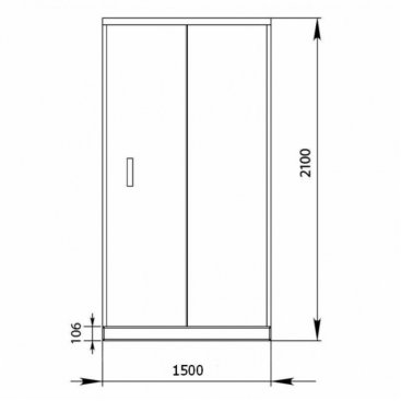 Душевая дверь Aquanet Alfa NAA6121 150 см