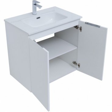 Мебель для ванной Aquanet Алвита New 70 с дверцами белая матовая