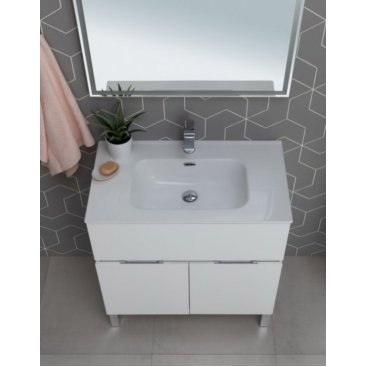 Мебель для ванной Aquanet Алвита New 80 напольная белая матовая