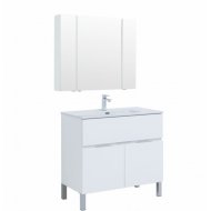 Мебель для ванной Aquanet Алвита New 90 напольная белая матовая