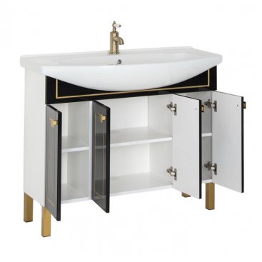 Мебель для ванной Aquanet Честер 105 черная патина золото