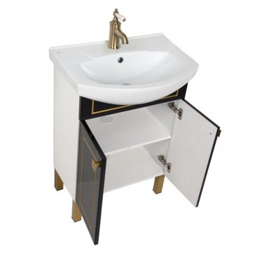 Мебель для ванной Aquanet Честер 60 черная патина золото