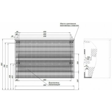 Мебель для ванной Aquanet Джейн 100 Flat мисти грин