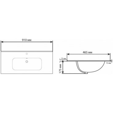 Мебель для ванной Aquanet Джейн 90 Flat мисти грин