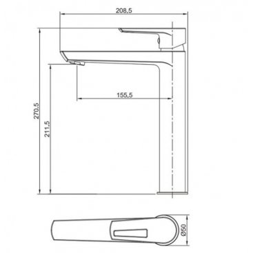 Смеситель для раковины Aquanet Logic AF320-11C