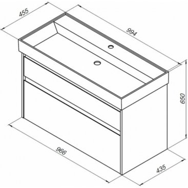 Мебель для ванной Aquanet Nova Lite 100 2 дуб рустикальный