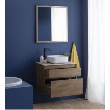 Мебель для ванной со столешницей Aquanet Nova Lite 75 2 ящика дуб рустикальный