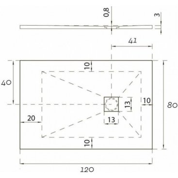 Душевой поддон Aquanet Pleasure 120x80 черный