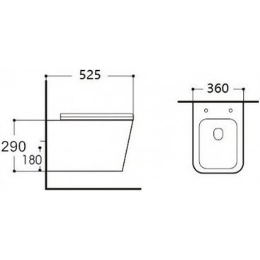 Унитаз подвесной Aquanet Tavr 2.0 W LX-1907MB