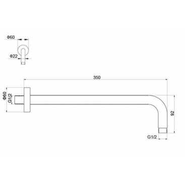 Держатель верхнего душа Aquatek AQ2174CR