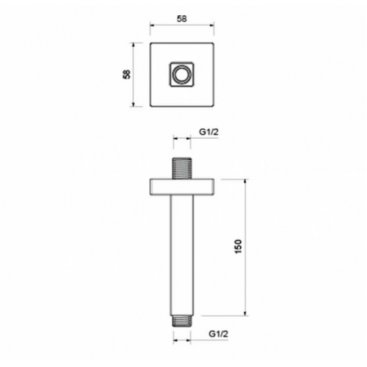 Держатель верхнего душа Aquatek AQ2172CR