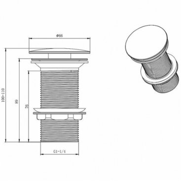 Донный клапан Aquatek AQ6000MB