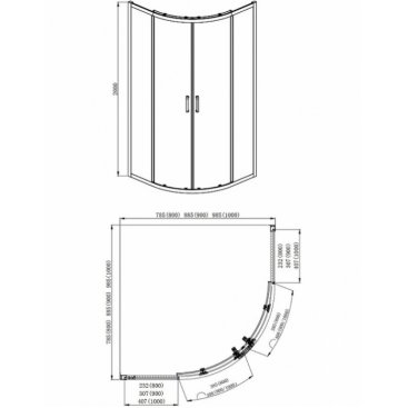 Душевой уголок Aquatek AQ ARI RO 08020CH 80x80