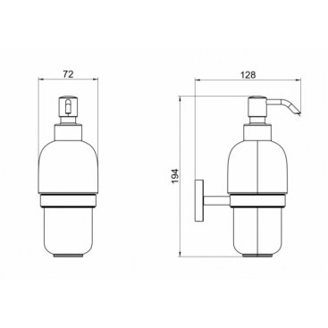 Дозатор для жидкого мыла подвесной Aquatek Бетта AQ4605CR