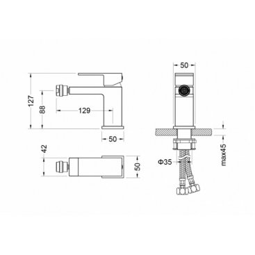 Смеситель для биде Aquatek Либра AQ1618MB