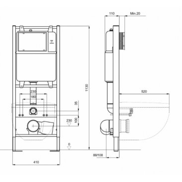 Система инсталляции Aquatek Standart 41 INS-0000011