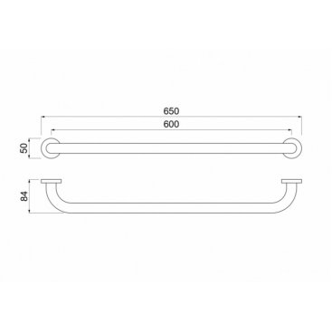 Поручень Aquatek AQ4996CR 65 см