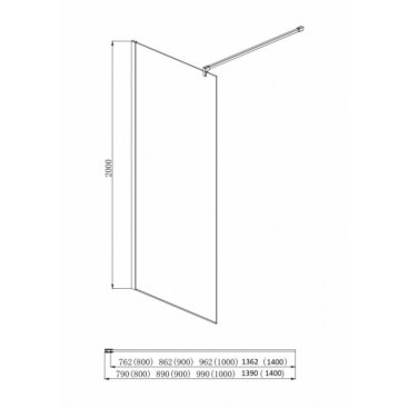 Душевая перегородка Aquatek Walk in AQ WIW 14020CH