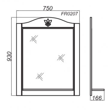 Зеркало Aqwella Франческа 75