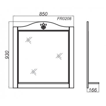 Зеркало Aqwella Франческа 85