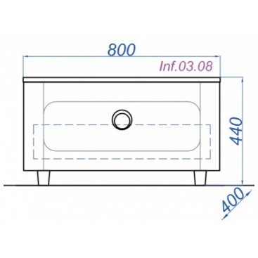 Тумба Aqwella Инфинити Inf.03.08 белый глянец
