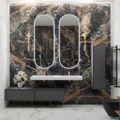 Мебель для ванной Armadi Art Flat 80/140 антрацит ...
