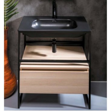 Мебель для ванной Armadi Art Loft 80 Light Wood Black
