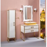 Мебель для ванной со столешницей Armadi Art Monaco 100 белая/золото