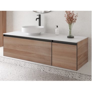 Мебель для ванной Armadi Art Quatro 2 140 Willow/ антрацит 790-M2-140-W-A+792-140-W+801-MW