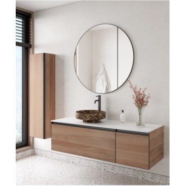 Мебель для ванной Armadi Art Quatro 2 140 Willow/ антрацит 790-M2-140-W-A+792-140-W+801-ED
