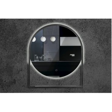 Зеркало с полочкой Armadi Art Vallessi 80x90 антрацит