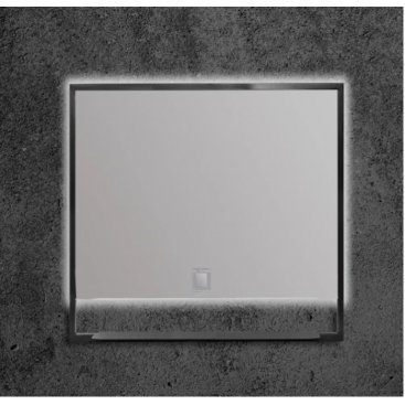 Зеркало с полочкой Armadi Art Vallessi 80x80 антрацит