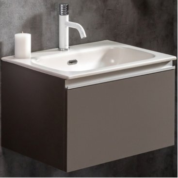 Мебель для ванной Armadi Art Vallessi 60 антрацит глянец 837-060-A glossy+838-060-W