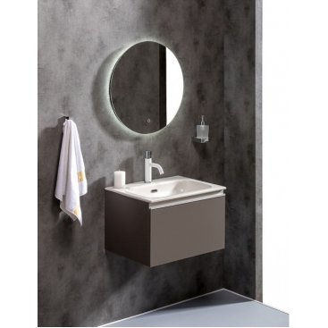 Мебель для ванной Armadi Art Vallessi 60 антрацит глянец 837-060-A glossy+838-060-W