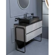 Мебель для ванной Armadi Art Vallessi 80 антрацит глянец 837-080-A glossy+840-080-A+875