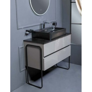 Мебель для ванной Armadi Art Vallessi 80 антрацит глянец 837-080-A glossy+840-080-A+875