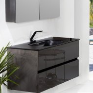 Мебель для ванной Armadi Art Vallessi 80 антрацит глянец 837-080-A glossy+838-080-A