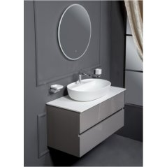 Мебель для ванной Armadi Art Vallessi 100 антрацит глянцевый 837-100-A glossy+840-100-W+870