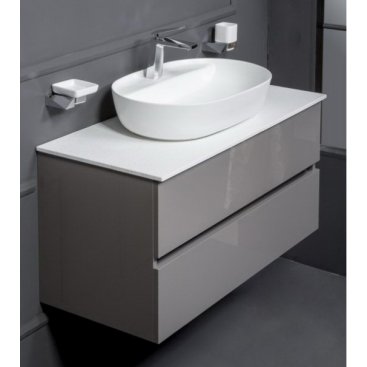 Мебель для ванной Armadi Art Vallessi 100 антрацит глянцевый 837-100-A glossy+840-100-W+870