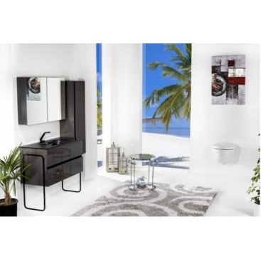 Мебель для ванной Armadi Art Vallessi 80 антрацит глянец 837-080-A glossy+838-080-A