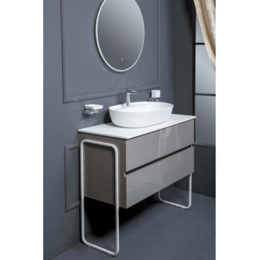 Мебель для ванной Armadi Art Vallessi 100 антрацит глянцевый 837-100-A glossy+840-100-W+870