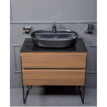 Мебель для ванной Armadi Art Vallessi 80 Dark Oak 837-080-D+840-080-A+871