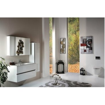 Мебель для ванной Armadi Art Vallessi 100 белая 837-100-W+838-100-W