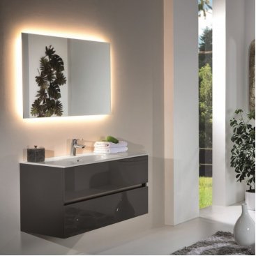 Мебель для ванной Armadi Art Vallessi 120 антрацит глянец 837-120-A glossy+838-120-WG