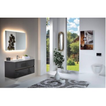 Мебель для ванной Armadi Art Vallessi 120 антрацит глянец 837-120-A glossy+838-120-WG